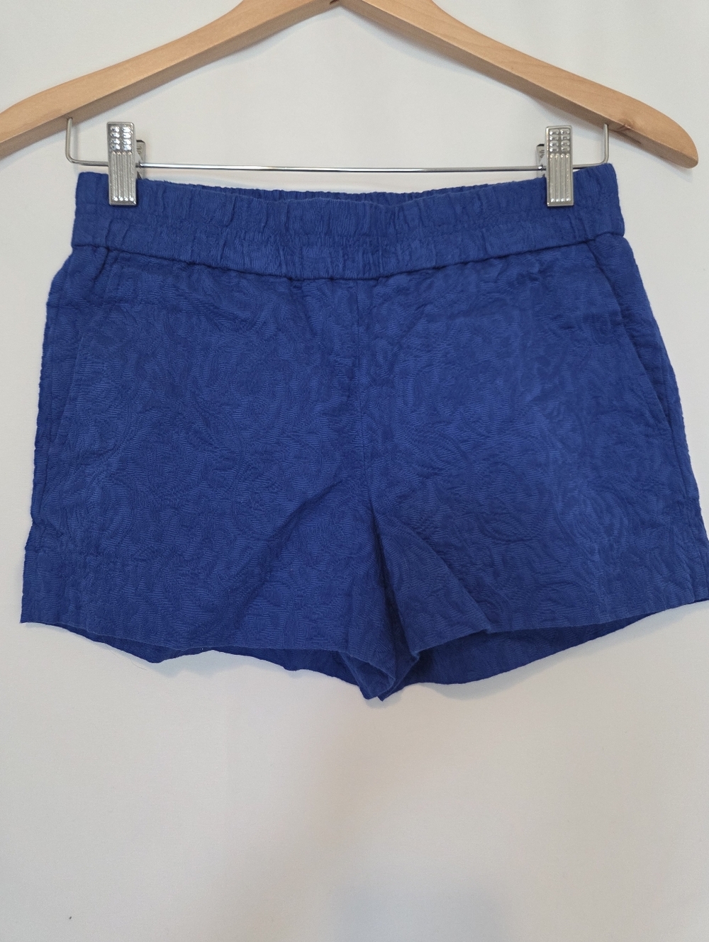 J. Crew Royal Blue Damask Shorts Sz. 00